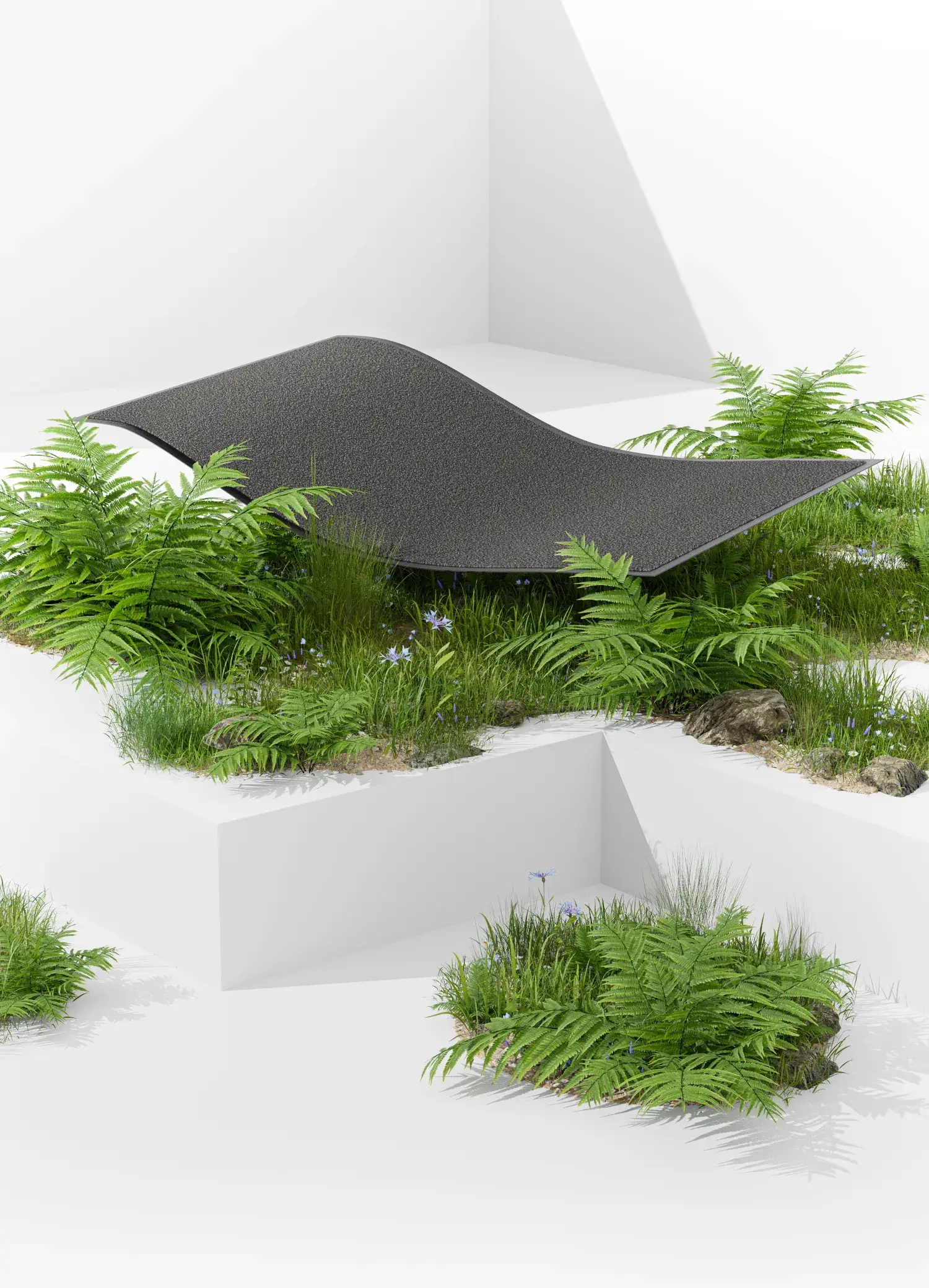 CWS GreenMat professional dust control mat with a green leaves background