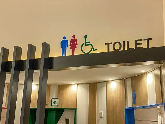 Public Washroom in a shopping mall
