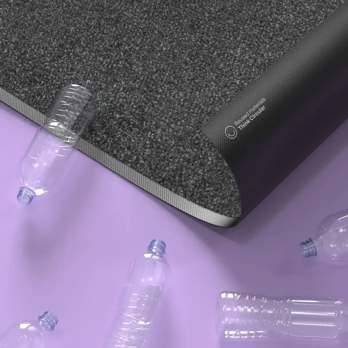 PET bottles and CWS sustainable dust care mat made from PET