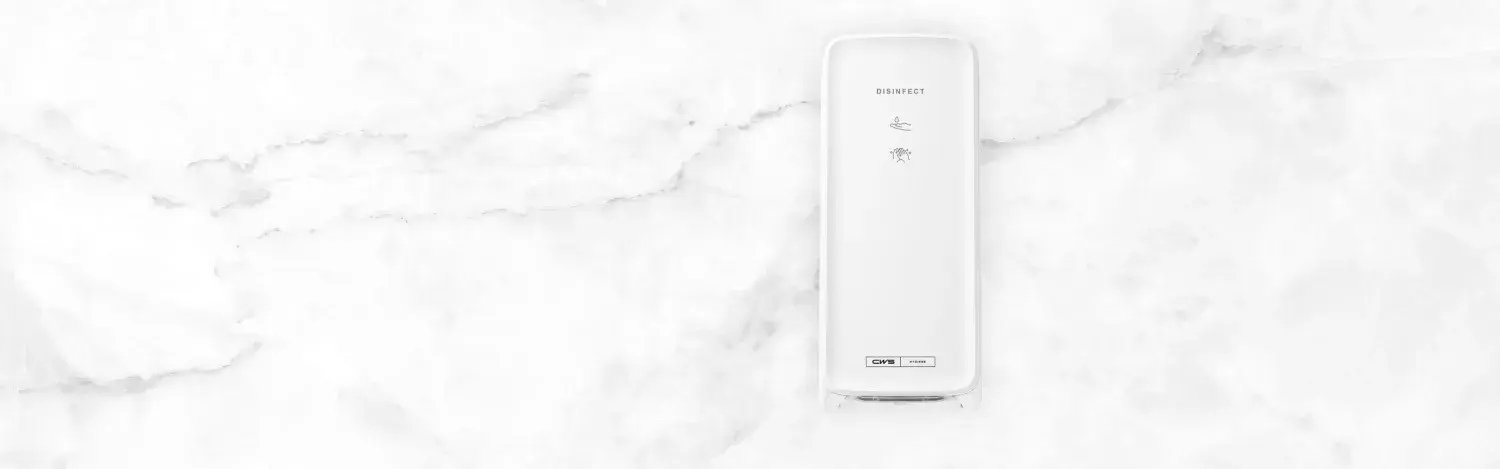 Disinfect gel dispenser on marble background