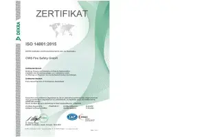 Download Umweltzertifikat ISO 14001 CWS Fire Safety