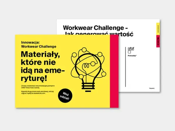 Invitation CWS Workwear Challenge postcard