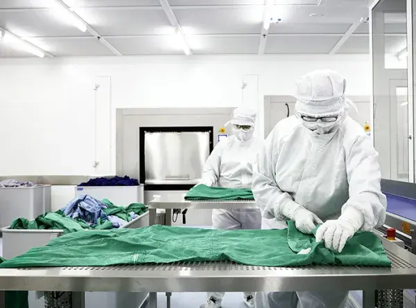 Daily work at CWS Cleanrooms laundry Lauterbach