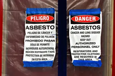 Schutzbereich Asbest-Probe Asbest-Sanierung