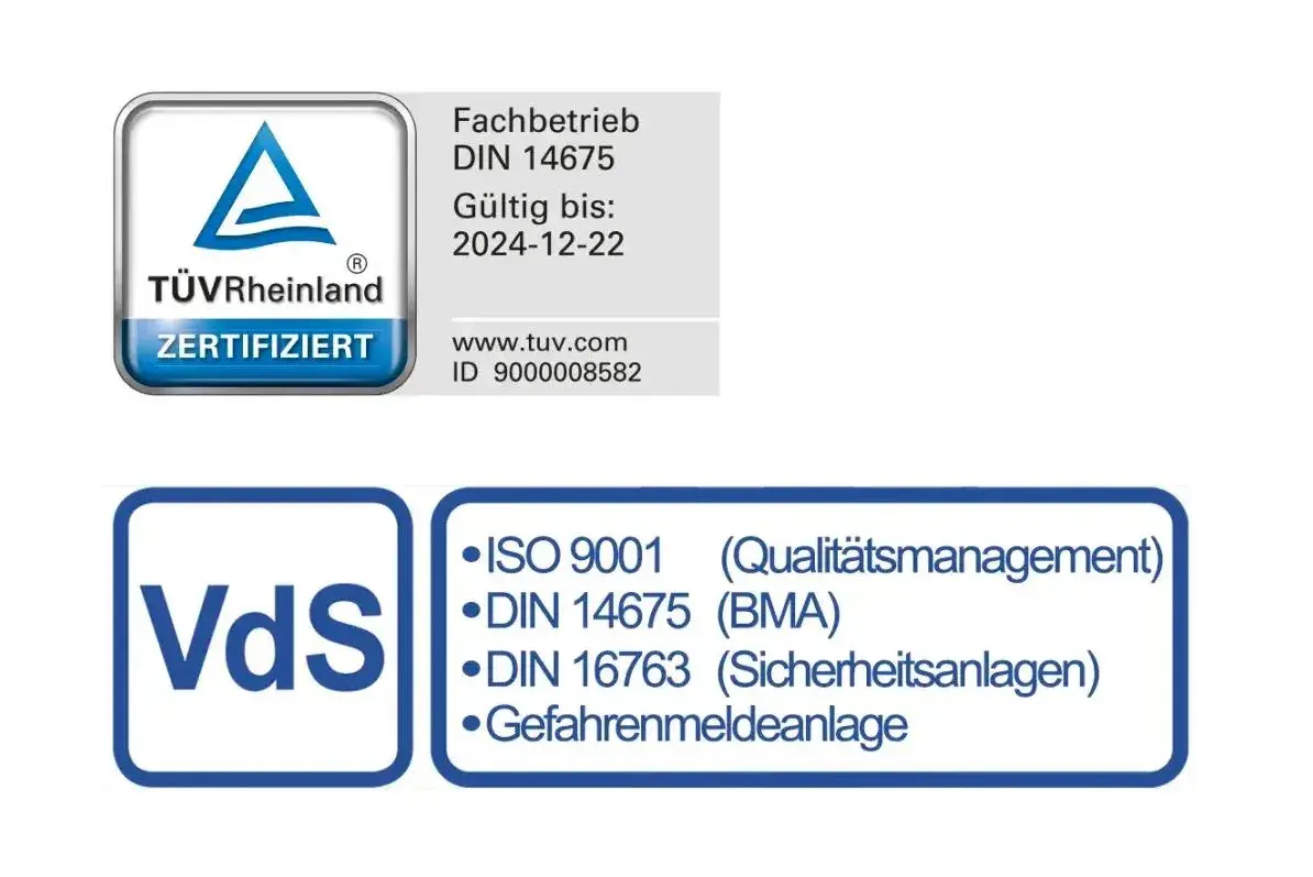 Rauchmeldeanlage-Zertifizierter Fachbetrieb