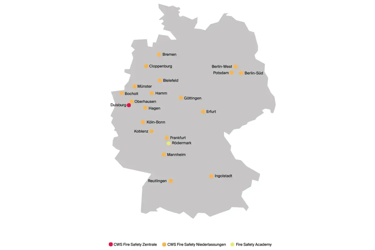 CWS Fire Safety Standorte in Deutschland